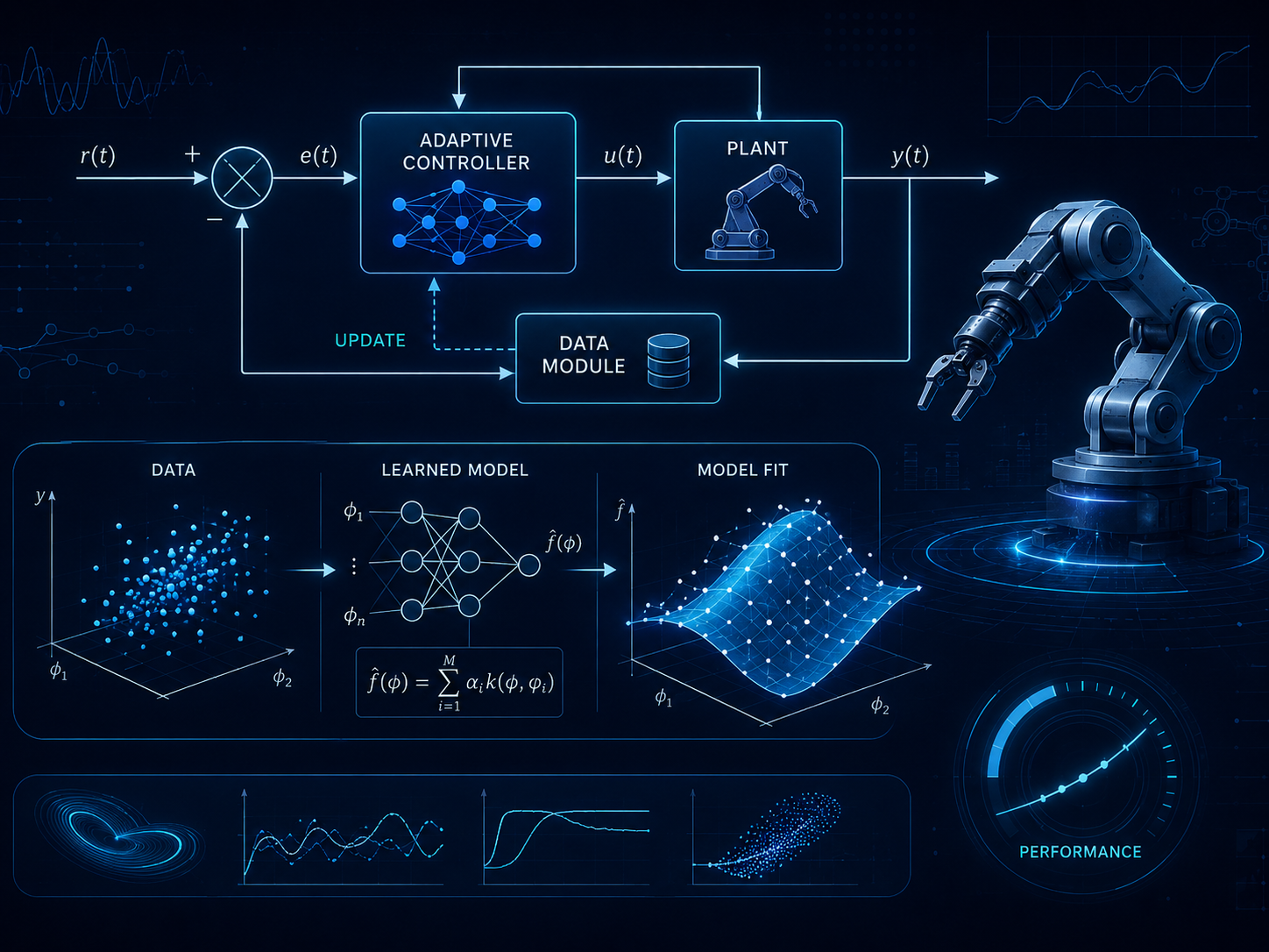 Data-driven and machine learning adaptive control visualization